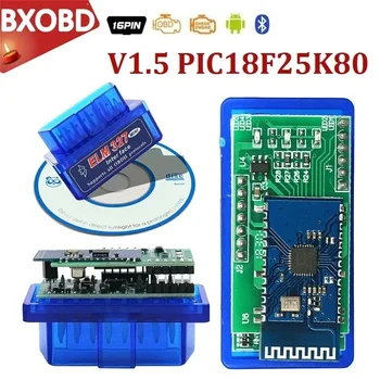 Super Mini ELM327 1,5 OBD2 Bluetooth Android ELM 327 V 1,5 PIC18F25K80 ELM327 OBD2 Scanner ELM327 OBDII Auto