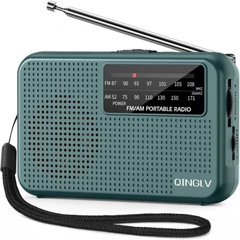 Tragbares Mini-Radio, AM-FM, batteriebetrieben, langlebig, bester Empfang mit Kopfhöreranschluss zum Laufen