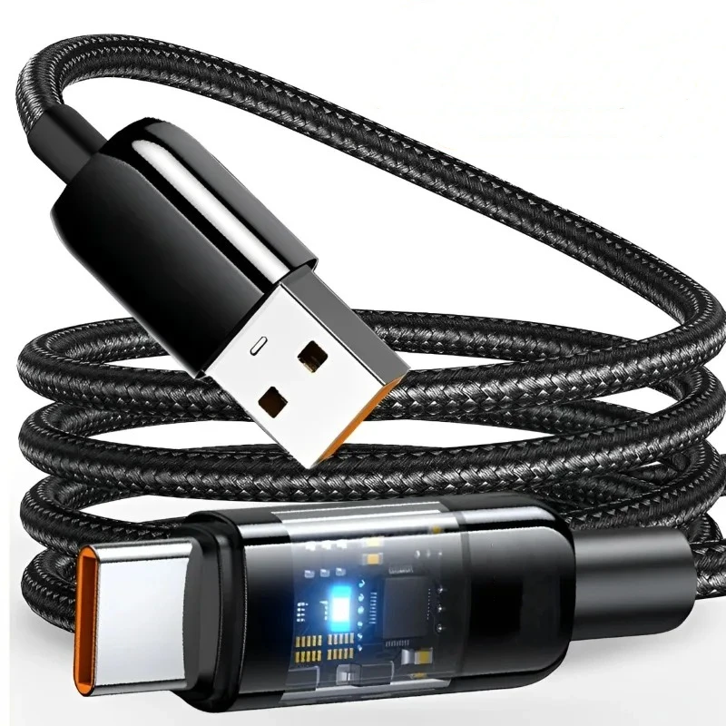 USB-A auf USB-C Kabel 240 W, QC 3.0, mit LED-Anzeige