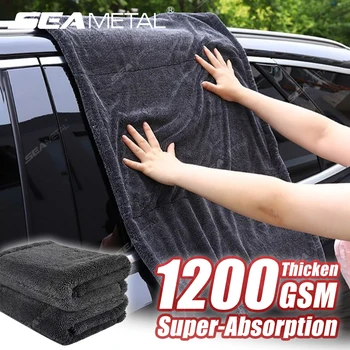 SEAMETAL Hochleistungs-Autohandtuch, 1200 g/m2, superabsorbierendes Mikrofaser-Trockentuch, ultraweiches
