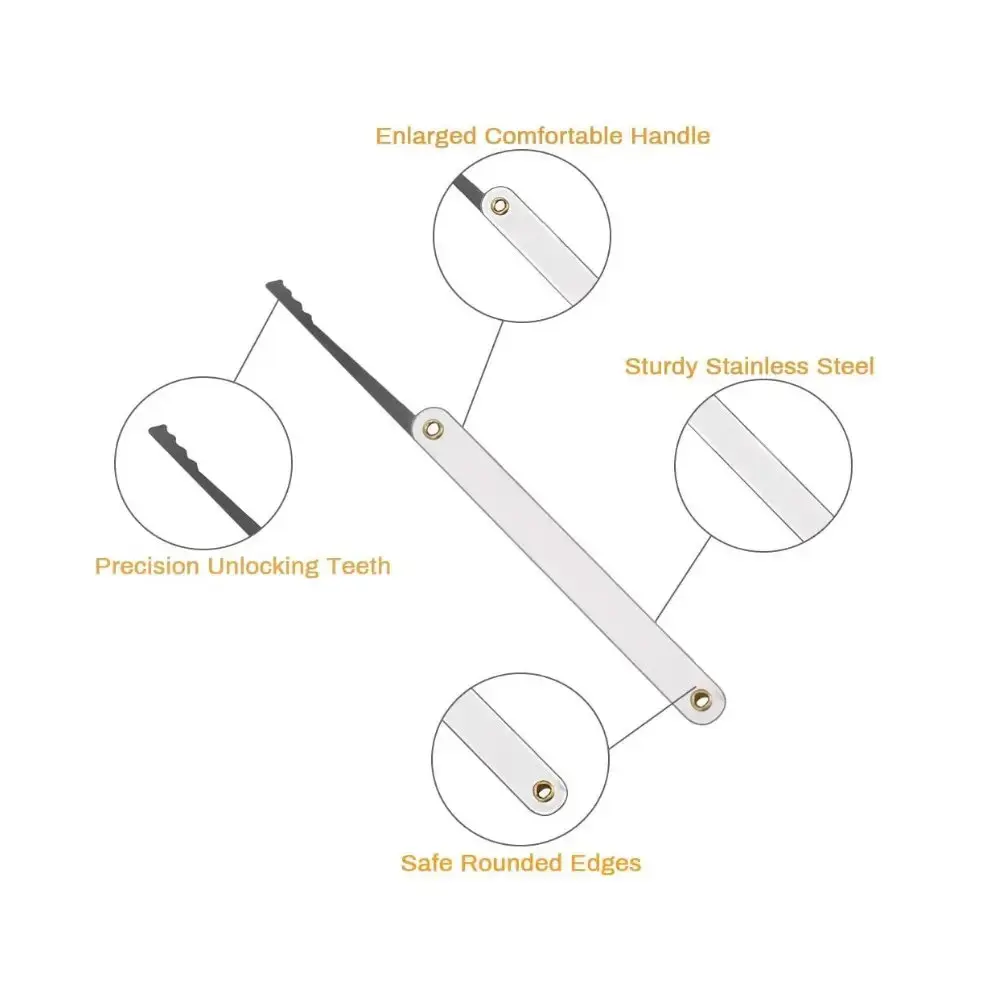 15 stücke Entriegelung Lock Pick Set Schlüssel Extractor – Bild 3