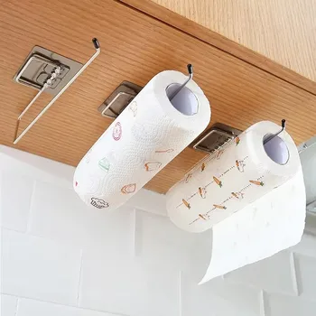 1/4 des Wandbehang-Papierhandtuchhalters für die Küche, perforationsfreies Geschirrtuch, Organizer-Haken aus