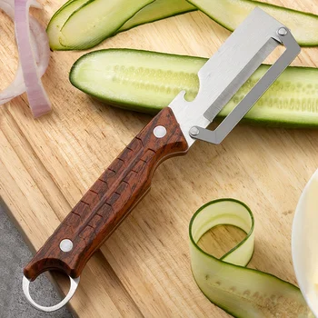 Edelstahl Zuckerrohr Schäler Alle Stahl Küche Schäler Obst Stehen Schäler Wein Opener Zwei-in-One