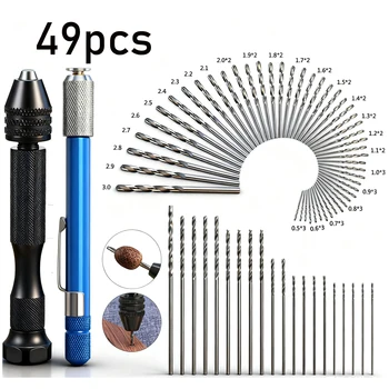 Mini Hand Bohrer Spiralbohrer Set Mit Legierung Stahl Spiralbohrer Drehwerkzeuge Für Handwerk Schnitzen DIY