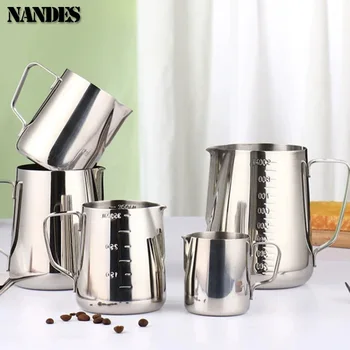 Edelstahl Milchaufschäumer Krug Kaffee Milch Aufschäumen Krug Latte Krug Messung Krug Espresso Barista