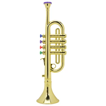 Vorschulmusik Kind Trompete Goldbeschichteter Kunststoff Kinder Vorschulmusik Geschenk Blasinstrument