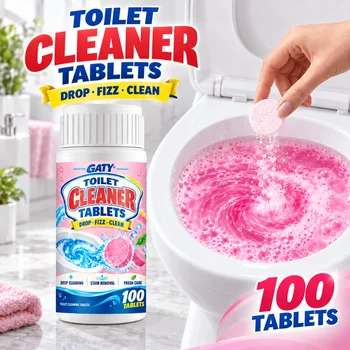 Toilettenreiniger in Form von Brausetabletten - sofort wirksam; löst Urinflecken und Kalkablagerungen; reinigt