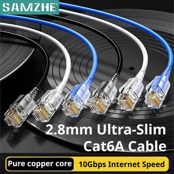 Dünnes Cat 6A Netzwerkkabel RJ45, 10 Gbit/s, 31 AWG, für PC und Gaming