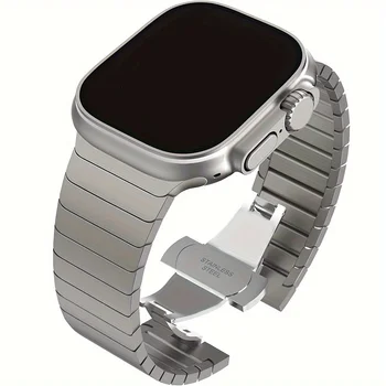 Armband für Apple Watch Band 40 46 42 44 45 49 mm Edelstahl-Armband für iWatch Serie 11/10/9/8/7/6/5/4 SE 3