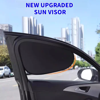 Elektrostatischer Sonnenschutz für Auto-Seitenfenster 4-Schicht Sonnenschutzvorhänge Blendschutz UV-Blocker