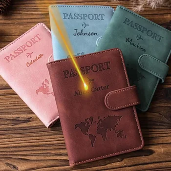 Benutzerdefinierte Reisepasshülle mit Monogramm und graviertem Namen, Reisepasshülle, Halter für Hochzeit