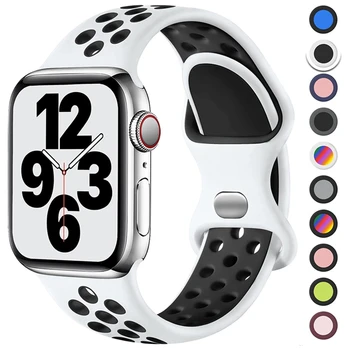 Armband für Apple Watch Band 44mm 49mm 45mm 40mm 41mm 38mm 42mm Correa Atmungsaktives Sportarmband iWatch