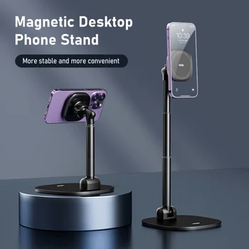 VRIG MG-04 faltbarer Desktop-Telefonständer mit 360° ° Drehbare magnetische Telefonhalterung, höhenverstellbar