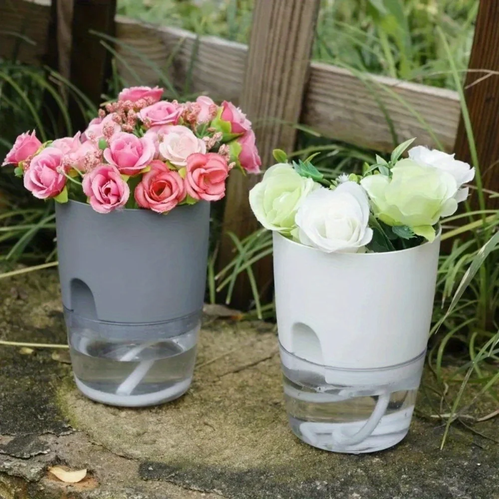 10/5Pcs Selbst Bewässerung Kunststoff Blumentopf Doppel – Bild 4