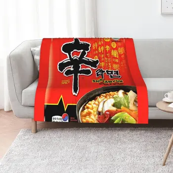 Shin Ramyun Wurfdecke, Decken für Sofas, Plüsch-Sofadecke, Flanellstoff, Flauschige Campingdecken