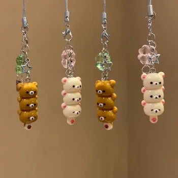 Niedliche Bären-Handyanhänger Kawaii Anime Schlüsselanhänger Zubehör für Schlüssel und Schulranzen