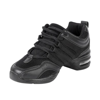 Damen-Tanzschuhe, atmungsaktives Mesh-Gewebe, schwarz, weiche Sohlen, Jazz-Schuhe, Salsa Square Dance, moderne
