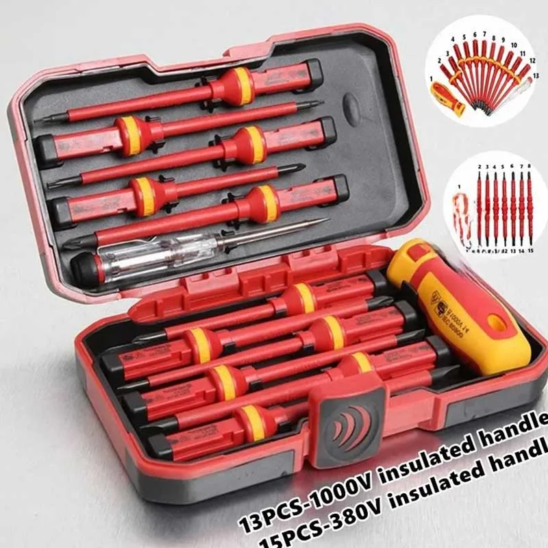 Elektriker-Reparatur-Werkzeug-Set, 15-teilig, 1000 V