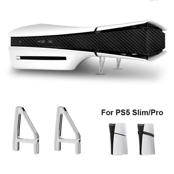 Horizontaler Ständer für PS5 Slim / Pro, transparente Acryl-Basishalterung, Aufbewahrungsständer für PS5 Slim