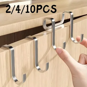 304 Edelstahl-Haken Mehrzweck-Haken Ohne Bohren Doppel-S-Form-Haken Küche Bad Tür Rückseite Mantel Handtuch