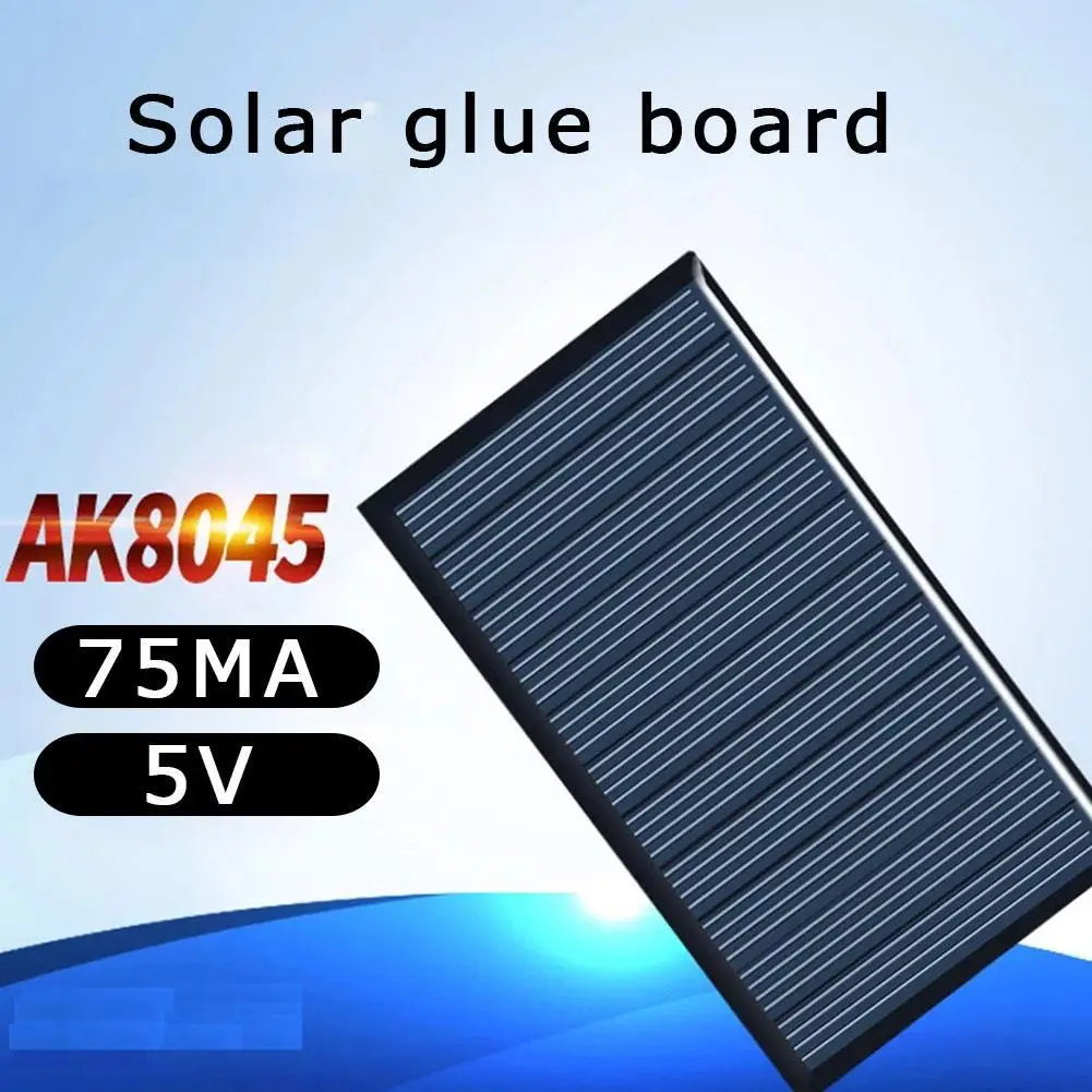 80x45mm 5V 75mA Solar Panel Tropfen Kleber Bord DIY Solar – Bild 4