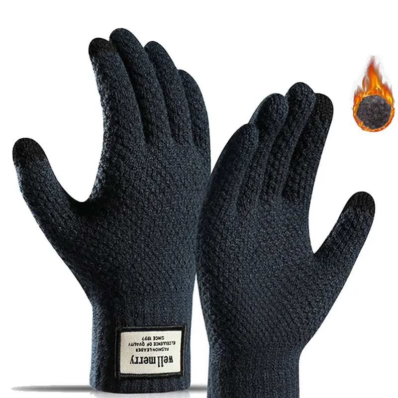 Winter Männer Gestrickte Handschuhe Touchscreen Hohe Qualität – Bild 2
