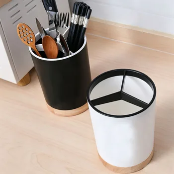 Utensil Halter Besteck Abtropffläche Küche Geschirr Lagerung Eimer Kunststoff Essstäbchen Löffel Lagerung Rack