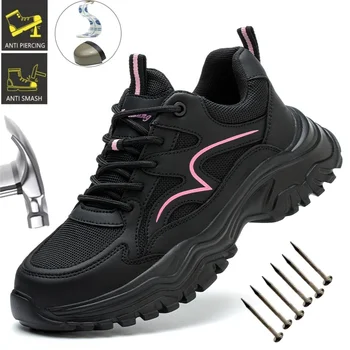 Sicherheitsschuhe Damen Arbeitsschuhe Strukturierte Schuhe Pneumatischsichere Schutzschuhe Arbeitsstiefel