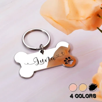 Kreativer individueller Text Der Name der Liebe Wellenlinie Personalisierte Erkennungsmarken Personalisiertes