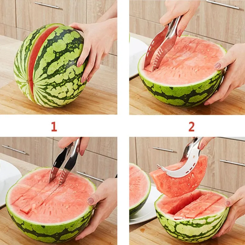 Wassermelonen-Schneidemesser aus Edelstahl, Entkerner, Obst – Bild 3
