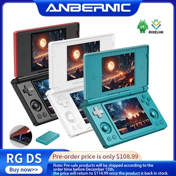 Anbernic RG DS Handheld-Spielekonsole, 4 Zoll IPS, Dual-Screen, Android, 4000 mAh, Flip-Videospiel-Player