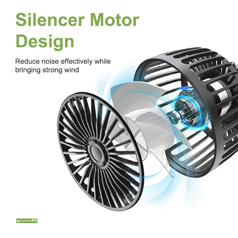 Autoventilator 360° °   3-geschwindigkeit Auto Sitz Zurück – Bild 2