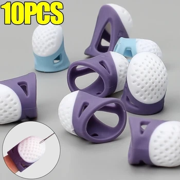 Silikon Fingerhüte Finger Tipps Schutz Anti-Slip Finger Abdeckungen Hand Kreuz-stich Nähen DIY Werkzeuge