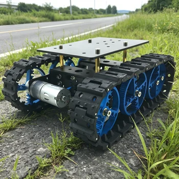 Intelligentes Kettenfahrwerk mit Hall-Sensor, Gummikettenroboter, APP-Steuerung