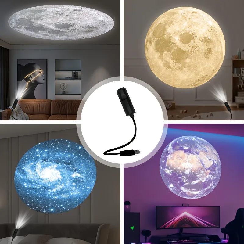 USB-Projektor-Licht Halloween-Mondlampe Weihnachts-Nachtlicht – Bild 5