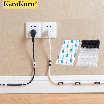 Kabel-Organizer-Clips, Kabelmanagement, Desktop und Workstation, ABS, Kabelmanager, Kabelhalter