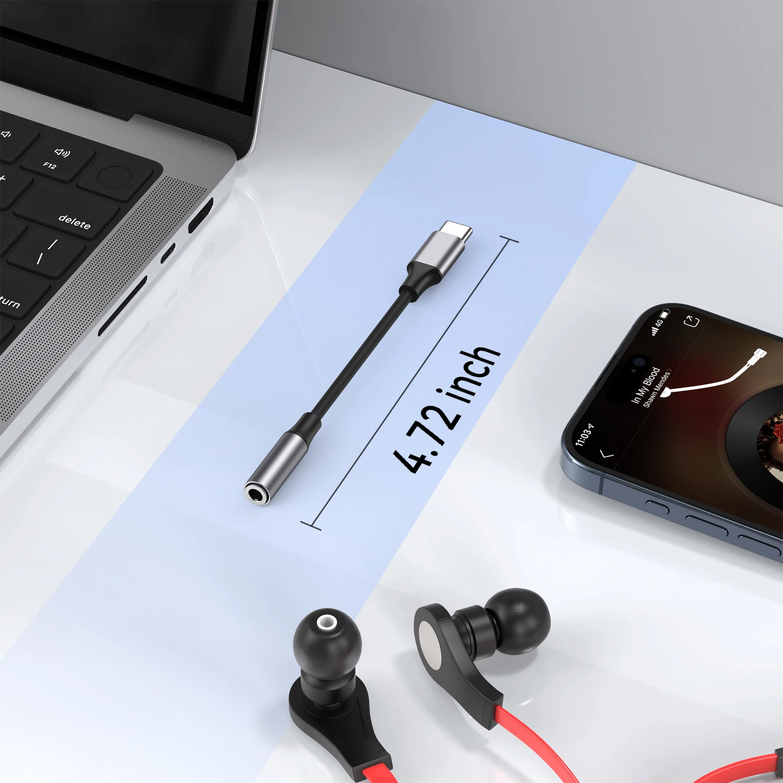 USB-C auf 3,5-mm-Klinke Kopfhörer-Adapter – Bild 2