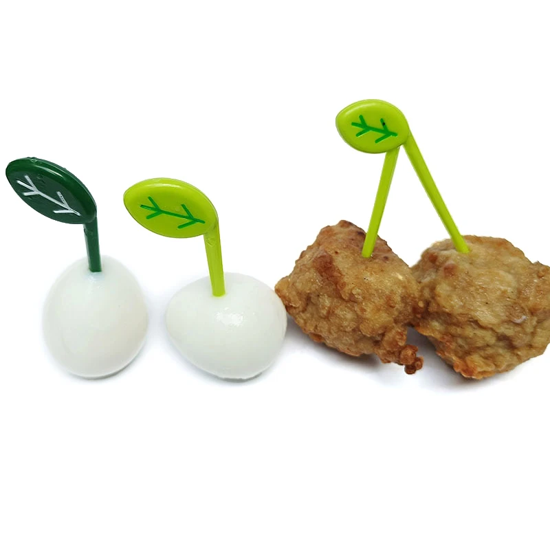 10 teile/satz Zahnstocher Blätter Obst Gabel Picks Mini – Bild 6