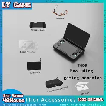 AYN THOR Dual Screen Flip Up Handheld Gerät Gaming Zubehör Schutzhülle Lagerung Tasche Lanyard Weiche Tasche
