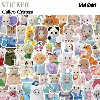 Calico Critters Aufkleber Laptop Scrapbook Dekoration Graffiti Aufkleber Skateboard Laptop (55 Stück)