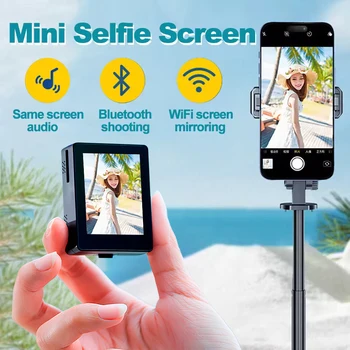 2026 Tragbarer Smartphone-Selfie-Bildschirm für die Rückkamera des Telefons, kabelloser