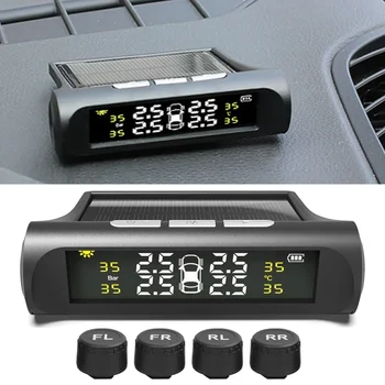 Solar Auto Sicherheit Alarm Systeme Power TPMS Auto Reifendruck Alarm Monitor System Reifendruck Temperatur