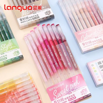 Languo Gel Stift Große Kapazität Handbuch Stifte 6/9 Stücke 0,6mm Student Kunst Diy Kritzeln Zeichnung Marker