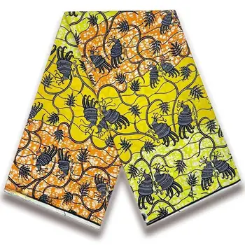 Echter Wax Pagne Afrikanischer Super Real Holland Wax VL 2026 6 Yards 100% Baumwolle Batik Spitzenkleid