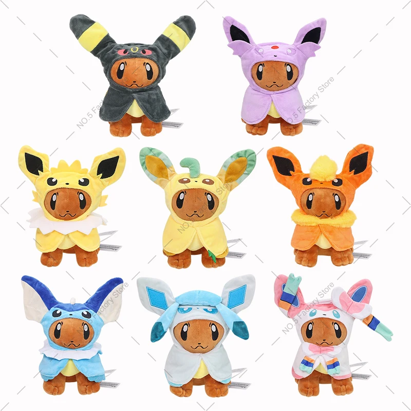 32-Stil Eevee Plüschtier Pokemon Eeveelution Umbreon Vaporeon – Bild 6