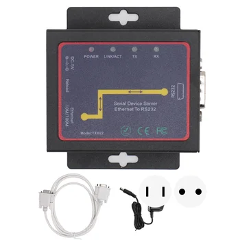 Serieller RJ45-zu-RS232-Netzwerkadapter Ethernet zu seriellem RS232-Geräteserver Remote Access IP für Windows
