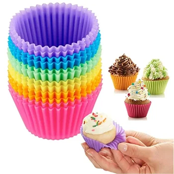 Silikon Tasse Kuchen Werkzeug Backformen Backform Cupcake und Muffin für Kuchen Machen Küche DIY (12 Stück)