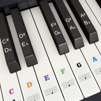 Klavier tastatur aufkleber für 37 49 54 61 88 weiße und schwarze Tasten Musik elektronische Klavier tastatur