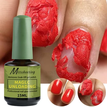 Misscheering 15 ml Magic Fast Nagel-Gel-Nagellackentferner, sauberes UV-Einweichen, semi-permanenter Lack