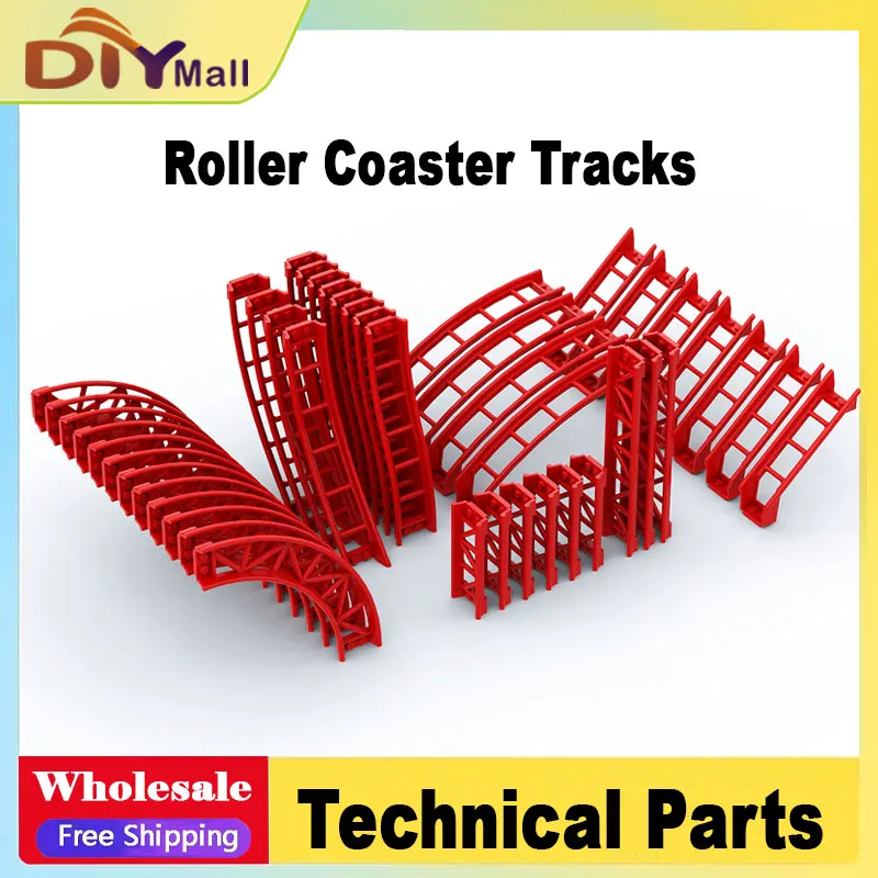 10PCS Achterbahn Track Schienen MOC Bausteine Kompatibel – Bild 2